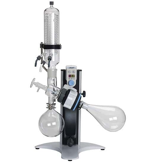 Cole-Parmer Rotary Evaporator w/ Vertical Coil Condenser, Plastic Coated 1 L, 230 V 90C