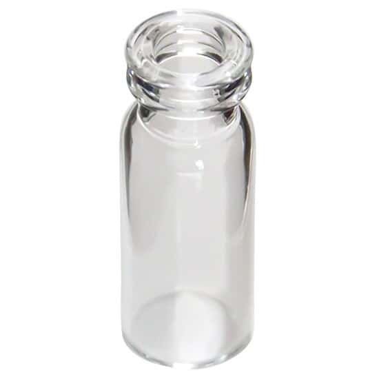 Cole-Parmer Snap Vials, 1.5 mL, 11.6 mm, Clear Glass, 100/Pk