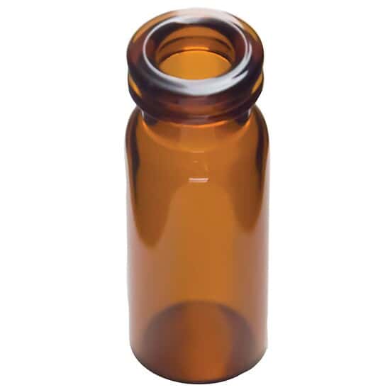 Cole-Parmer Snap Vials, 1.5 mL, 11.6 mm, Amber Glass, 100/Pk, 12 Pk/Cs