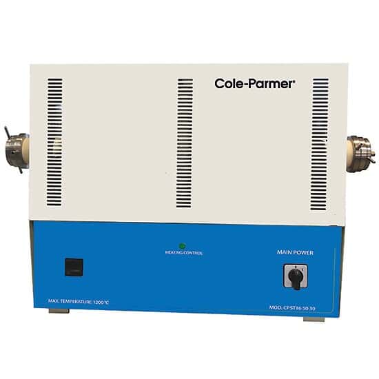 Cole-Parmer Horizontal Tube Furnace, 300 mm heating zone, 50 mm Tube Diameter, 1600°C; 1/Ea