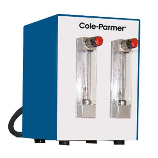Cole-Parmer Manual flow meter box 2 gases for tube furnaces; 1/Ea