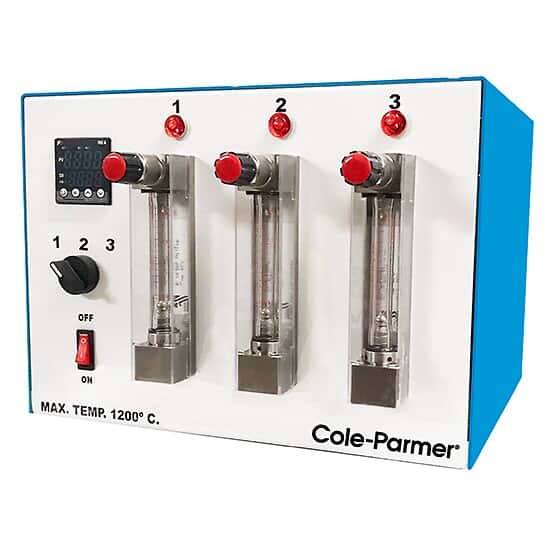 Cole-Parmer Digital flow meter box + digital display for tube furnaces; 1/Ea