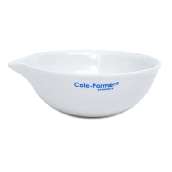 Cole-Parmer Porcelain Round-Form Evaporating Dish, 80 mL; 6/PK