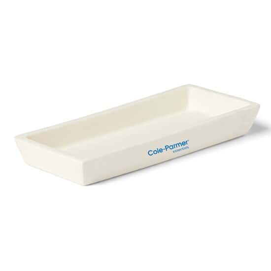 Cole-Parmer High-Alumina Rectangular Tray, 64 mL, 100 x 45 x 19 mm
