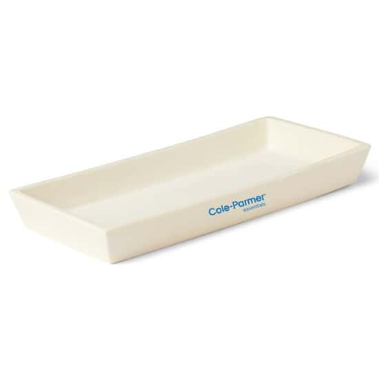 Cole-Parmer High-Alumina Rectangular Tray, 340 mL, 200 x 90 x 25 mm