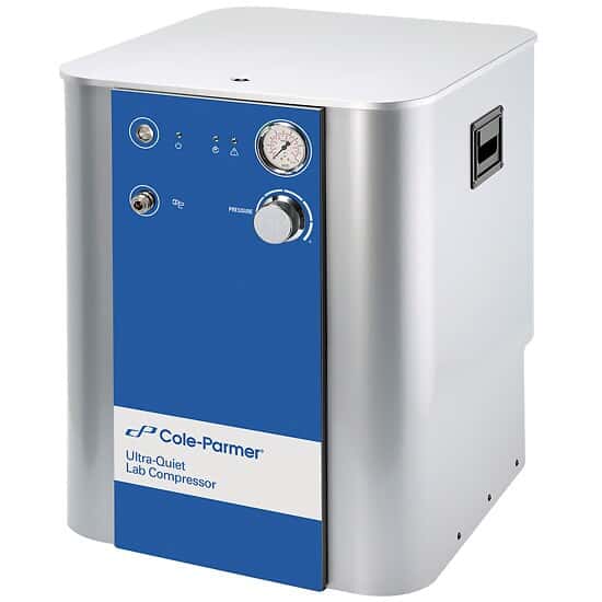 Cole-Parmer Ultra-Quiet 36 LPM, 49 dB, Oil-Free Lab Compressor