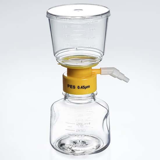 Cole-Parmer Disposable Bottle Top Aspirator System, SFCA Membrane, 0.45 um, 250mL, Sterile; 12/CS