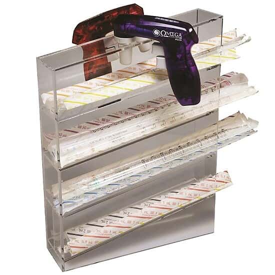 Cole-Parmer Acrylic Pipette Organizing Rack; Clear