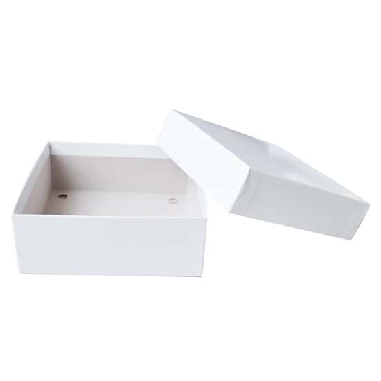 Cole-Parmer Cardboard Freezer Box, Plain White, 5-1/4