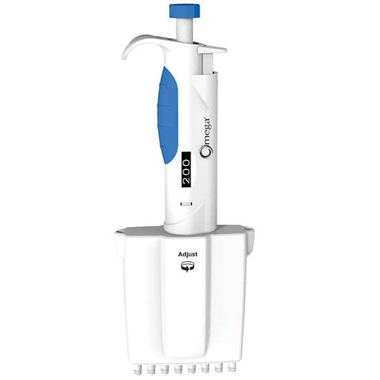 Cole-Parmer 8 Channel Mechanical Adjustable-Volume Pipette, 0.5 to 10 µL
