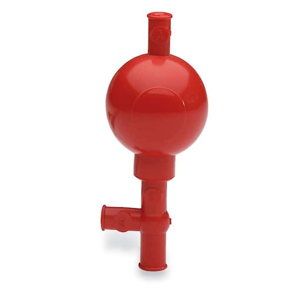 Silicone Pipette Filler, 3way valve, 50 mL capacity from ColeParmer