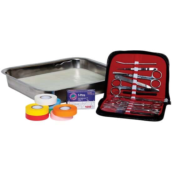 ColeParmer Dissection Kit; Tray, Dissecting Tools, Pins, and Labeling