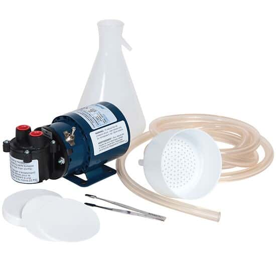 ColeParmer Vacuum Filtration Kit with Vacuum Pump; 0.2um Pore Filters