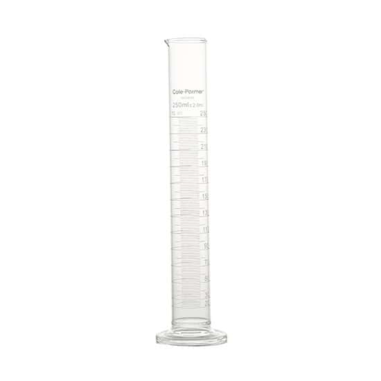 Cole-Parmer Graduated Cylinder, Class B, To Contain, single metric scale, 250 mL