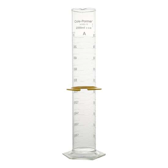 Cole-Parmer Graduated Cylinder, Class A, To Deliver, NIST Calibration, 2000 mL