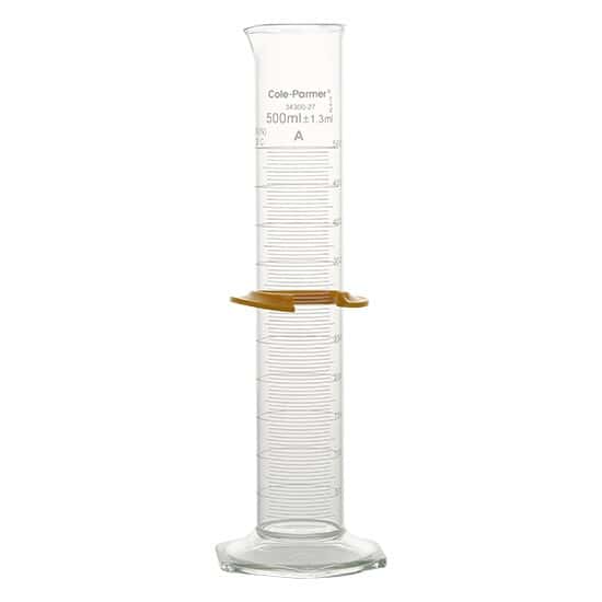Cole-Parmer Graduated Cylinder, Class A, To Contain; 500 mL