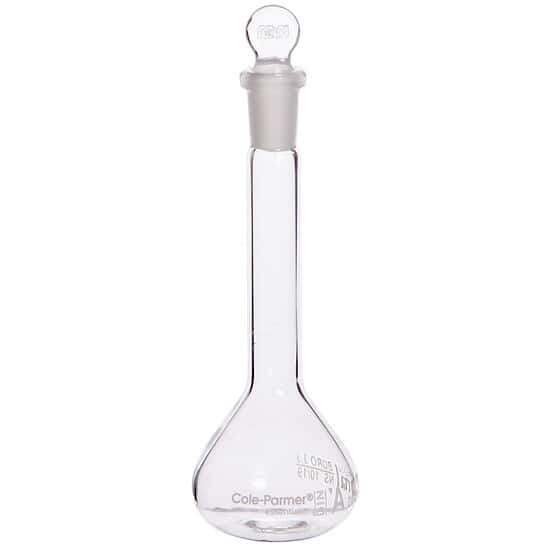 Cole-Parmer Class A Volumetric Flask with Glass Stopper, 20 mL; 2/PK