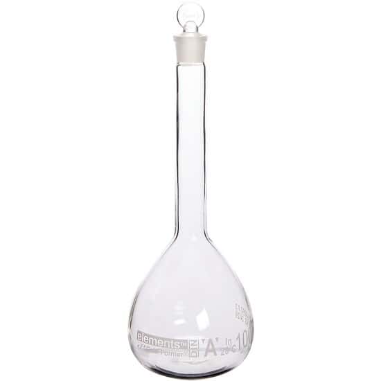 Cole-Parmer Class A 1000 mL Glass Volumetric Flask with Glass Stopper