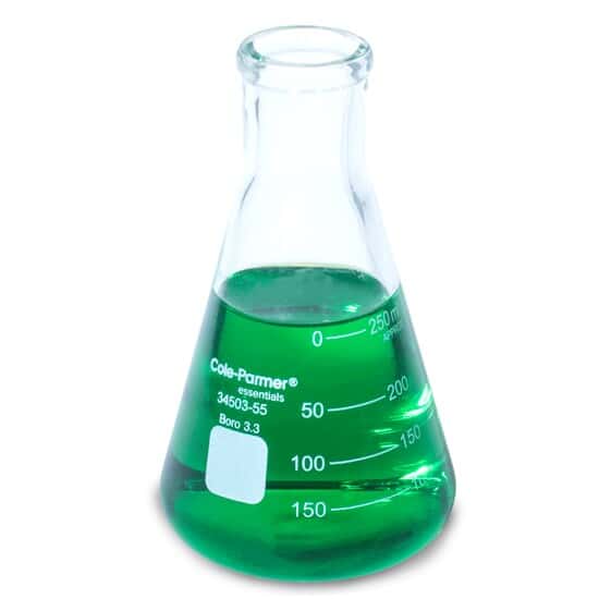 Cole-Parmer Class A, Type 1 Glass Erlenmeyer Flasks, 250 mL (8 oz); 8/Pk