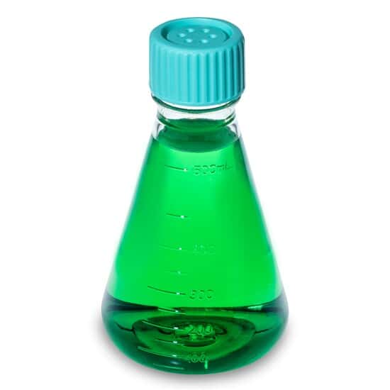 Cole-Parmer Sterile Erlenmeyer Flasks, Polycarbonate, Vent Cap, 500mL (16 oz); 12/Cs