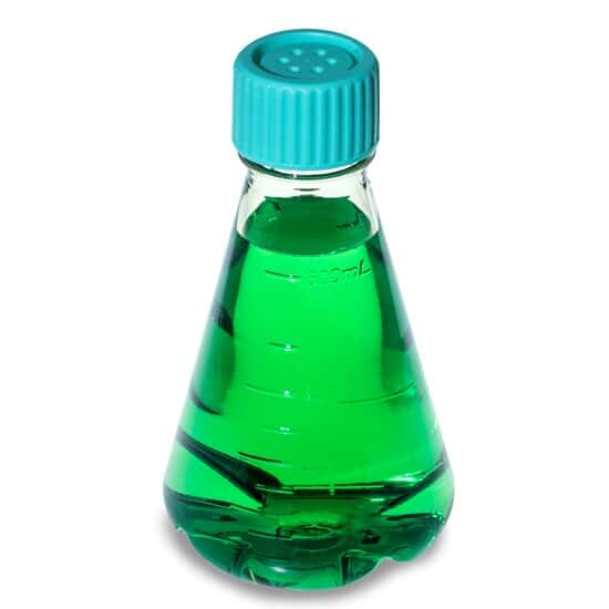 Cole-Parmer Sterile Erlenmeyer Flask, Polycarbonate, Baffled, Vent Cap, 500mL (16 oz); 12/Cs