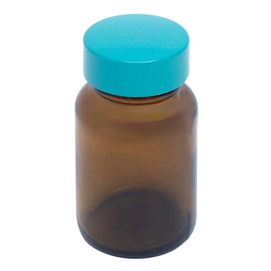 Cole-Parmer GLC-02083 Economy Pre-Cleaned Wide-Mouth Bottle, Amber Glass, 30mL; 24/CS