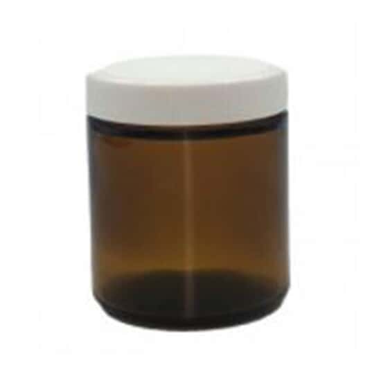Cole-Parmer 5420458V21 Straight-Sided Jar, Amber Glass, 125mL (4 oz); 24/CS