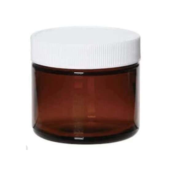 Cole-Parmer 5420870V21 Straight-Sided Jar, Amber Glass, 250mL (8.5 oz); 12/CS