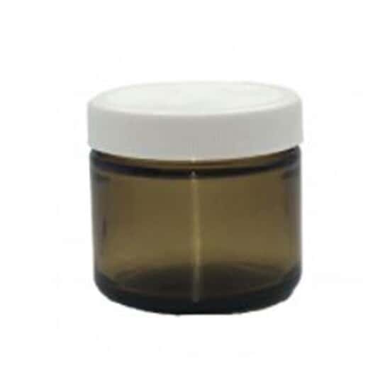 Cole-Parmer Straight-Sided Jar, Amber Glass, 60mL (2 oz); 24/CS