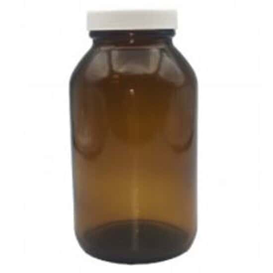 Cole-Parmer Wide-Mouth Packer Bottle, Amber Glass, 500mL (17 oz); 12/CS