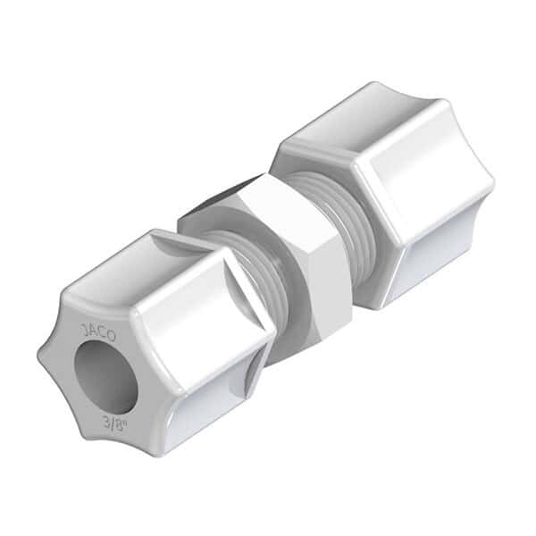 Compression Fitting, Reducing Union, PVDF, 1/2