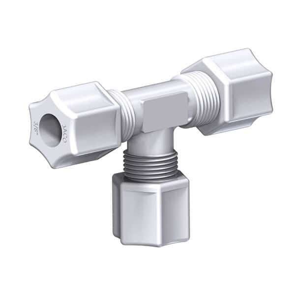 Compression Fitting, Tee Union, PVDF, 1/4