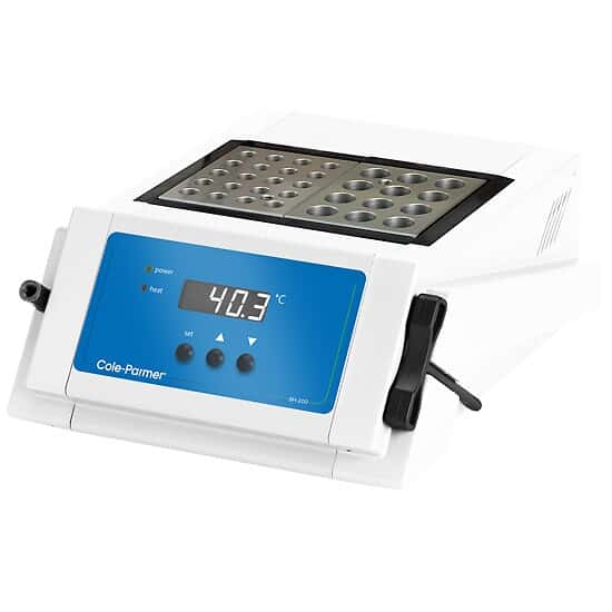 Cole-Parmer BH-200D-2 Digital 2-Block Heater, 130°C; 230 VAC