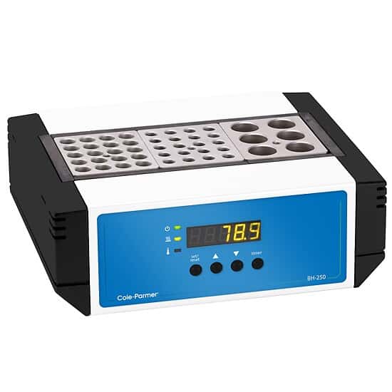 Cole-Parmer BH-250D-3-HT-115 Dry-Block Digital Block Heater, Triple Insert, 200°C; 115 VAC