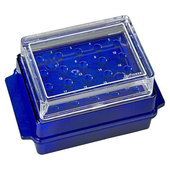 Cole-Parmer Benchtop Reversible Cooler Rack, -20 °C (-4 °F), 0.5 to 2 mL, PC