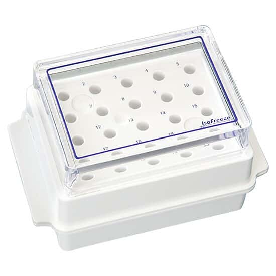 Cole-Parmer Benchtop Reversible Cooler Rack, 0 °C (32 °F), 0.5 to 2 mL, PC