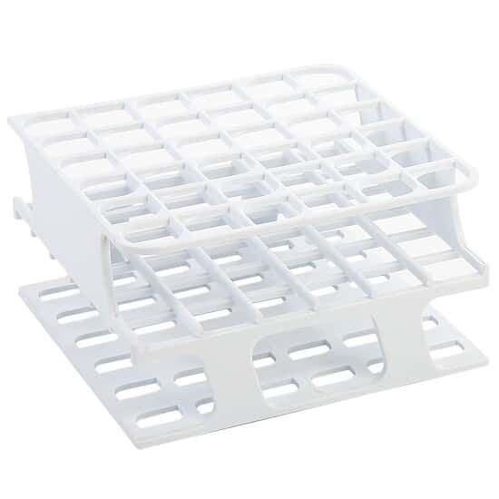 Cole-Parmer Durable Tube Rack, Half Size, POM, 13mm, 36-Place, White; 8/CS