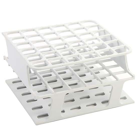 Cole-Parmer Durable Tube Rack,Half Size,  POM, 16mm, 36-Place, White; 8/CS