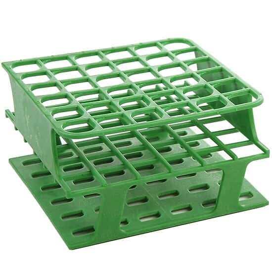Cole-Parmer Durable Tube Rack, Half Size, POM, 16mm, 36-Place, Green; 8/CS