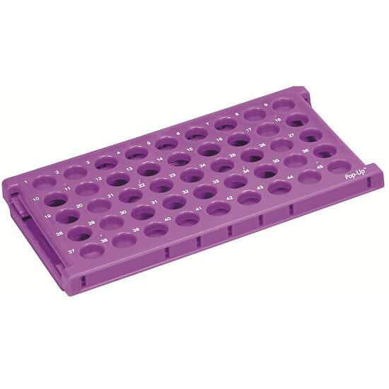 Cole-Parmer Pop-Up Tube Rack, 15 mL, Purple; 2/PK