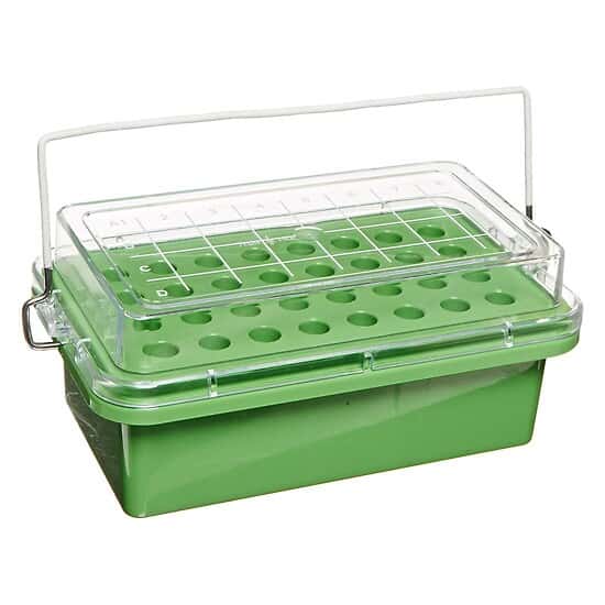 Cole-Parmer Mini-Cooler, 0°C, 0.5-2mL, 32-Place, Green