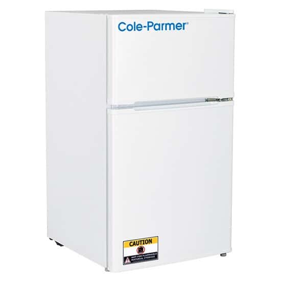 Cole-Parmer General Purpose Freestanding  Dual Temperature Refrigerator/Freezer, Solid Door, 3 cubic ft, 120V