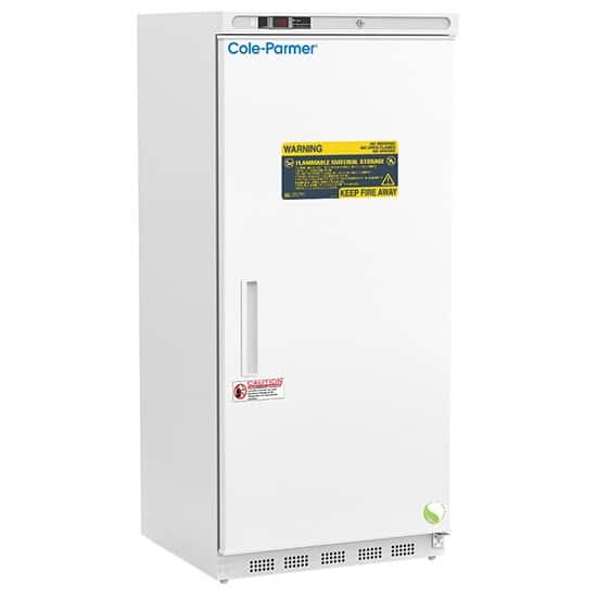 Cole-Parmer Standard Flammable Storage Refrigerator, Solid Door, 1°C to 10°C, 17 cubic ft, 120V