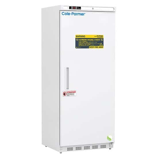Cole-Parmer Standard Flammable Storage Refrigerator, Solid Door, 1°C to 10°C, 20 cubic ft, 120V