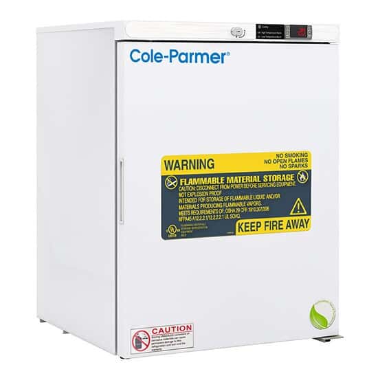 Cole-Parmer Standard Undercounter Flammable Storage Freezer,  Solid Door, -15°C to -25°C, 4 cubic ft, 120V