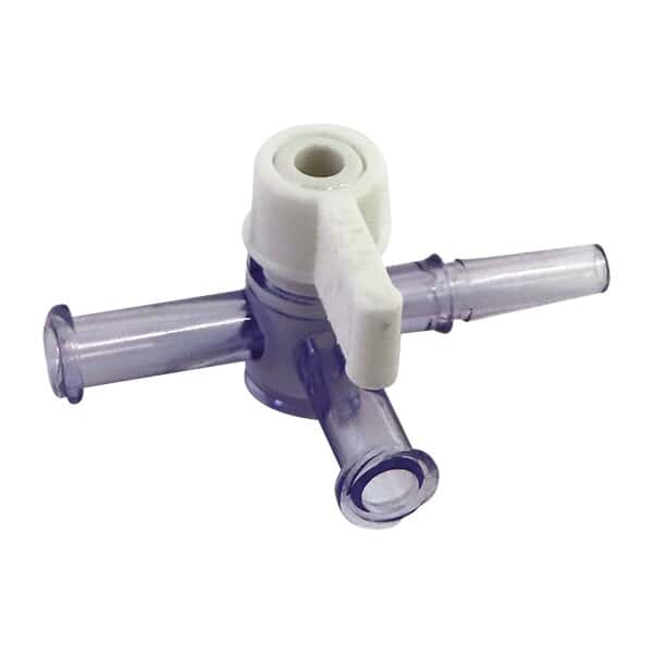 Cole-Parmer Disposable 3-Way Stopcock, PC, Female x Female x Male Slip; 10/Pk