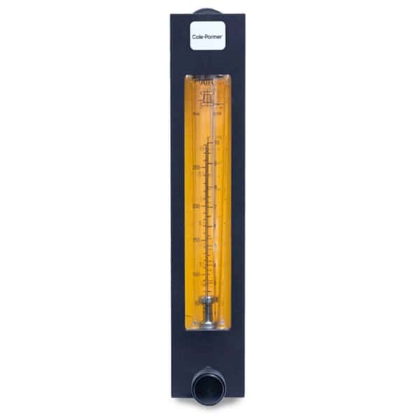 Cole-Parmer Variable-Area Flowmeter with Valve, PTFE, 3/8