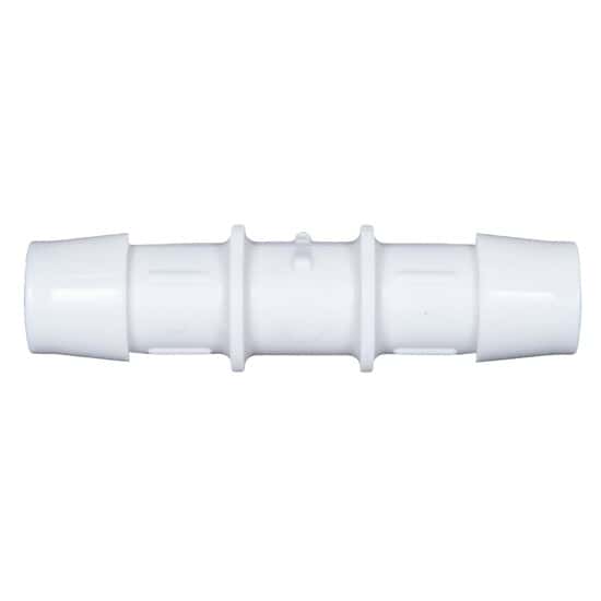 Cole-Parmer Hose Barb Fitting, Straight Union, White Nylon, Cleanroom Packed, 1/8