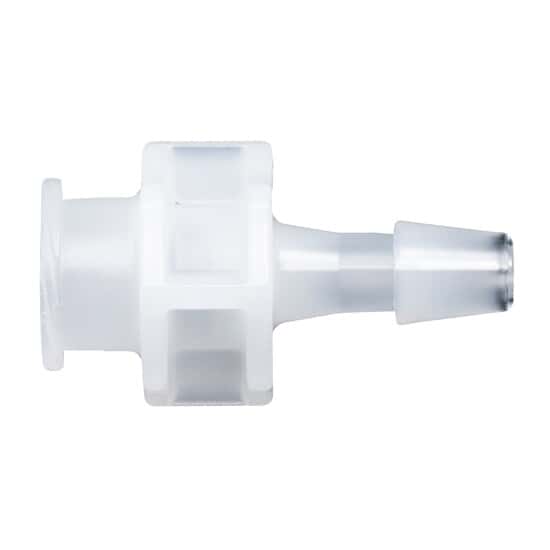 Cole-Parmer Luer to Hose Barb Fitting, Straight Adapter, Natural Nylon, Cleanroom Packed, Large Bore Female Luer x 5/16