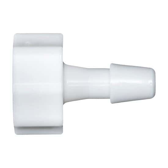 Cole-Parmer Luer to Hose Barb Fitting, Straight Adapter, White Nylon, Cleanroom Packed, Large Bore Male Luer x 3/16